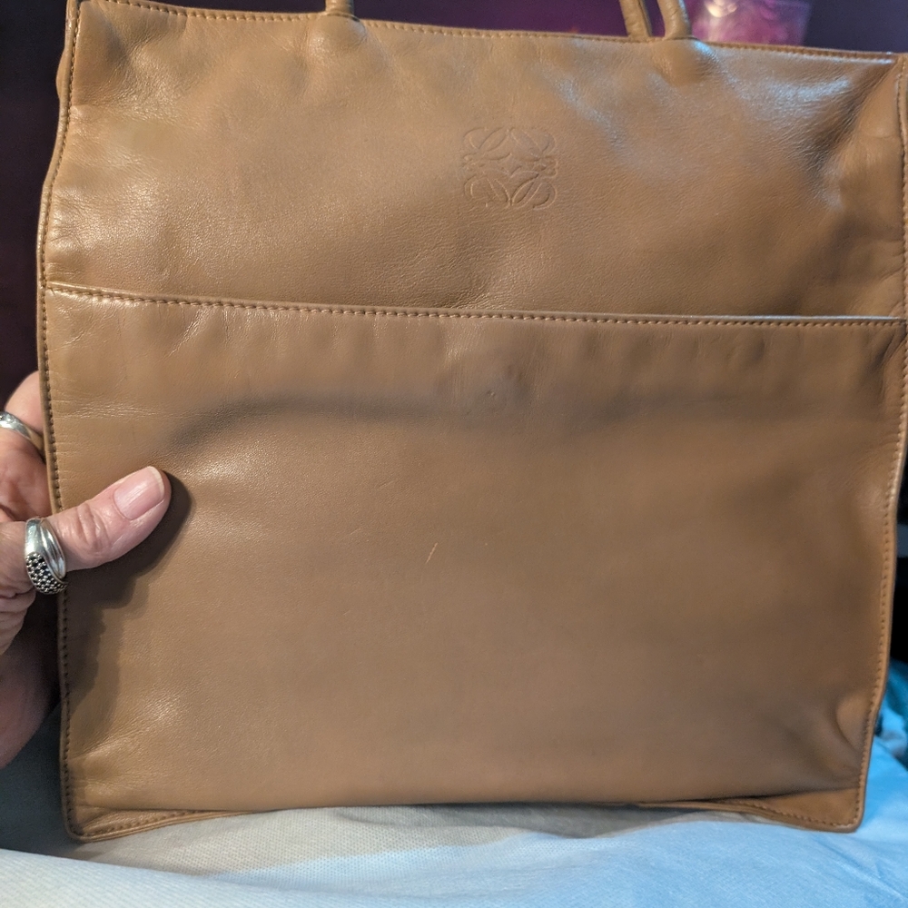Loewe Anagram Tan Leather Tote Bag - Picture 10 of 16